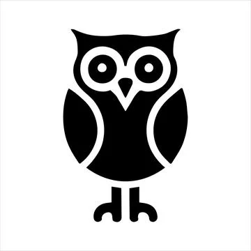 Silhouette of an owl Stock Illustration