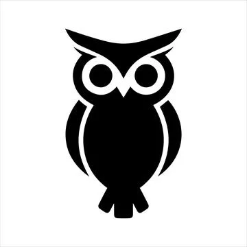 Silhouette of an owl Stock Illustration