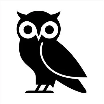 Silhouette of an owl Stock Illustration