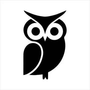 Silhouette of an owl Stock Illustration