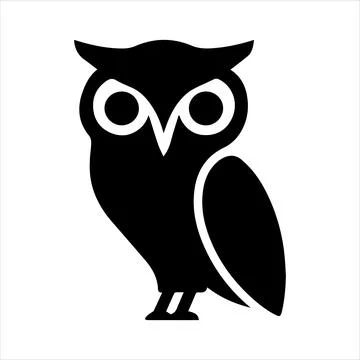 Silhouette of an owl Stock Illustration