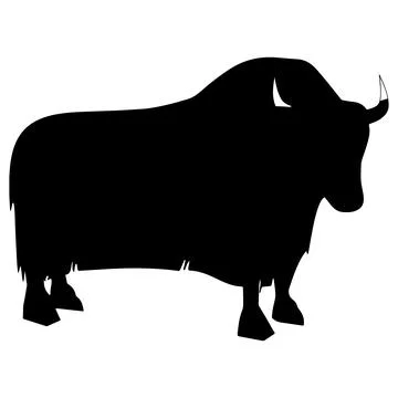 Silhouette of an ox Stock Illustration