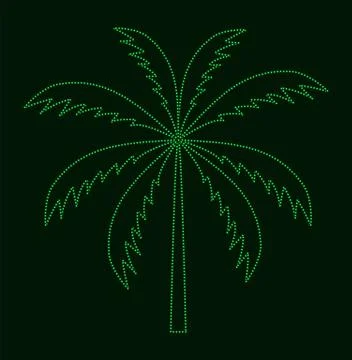Silhouette of Palm Tree. Vector illustration Illustrazione stock