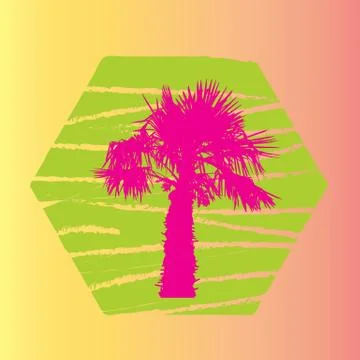 Silhouette of Palm Trees. Vector Illustration Illustrazione stock