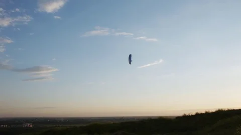 Silhouette of paraglider Video stock 77193262