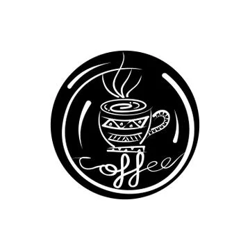 Silhouette Pattern Coffee ethnic Stock Illustration