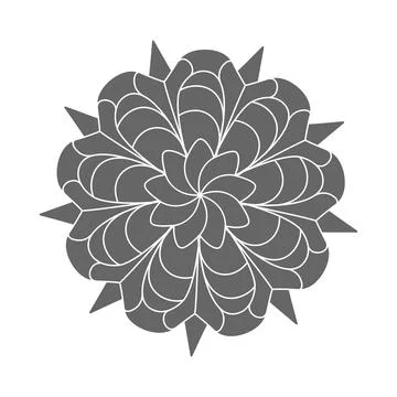 Silhouette pattern design in the form of a flower, scrapbooking, impression, Illustration