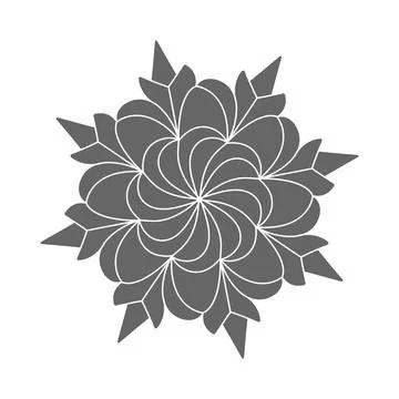 Silhouette pattern design in the form of a flower, scrapbooking, impression, Illustration