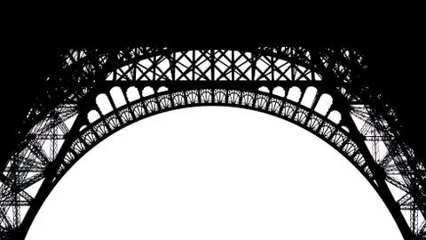 Silhouette Pattern of  Eiffel Tower Stock Photos