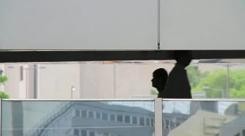 Silhouette Pedestrian Stock Footage 11426693
