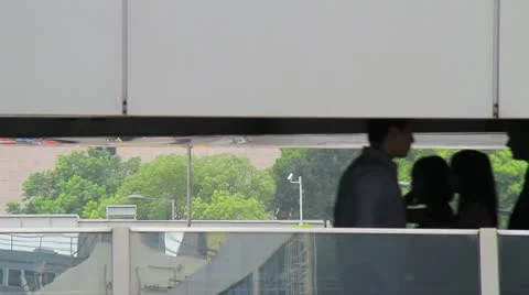 Silhouette Pedestrian Stock Footage 11426707