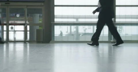 silhouette of People in airport terminal... | Stock Video | Pond5