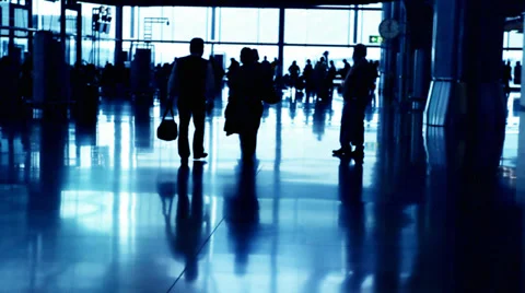 Silhouette people Stock Footage 36027671