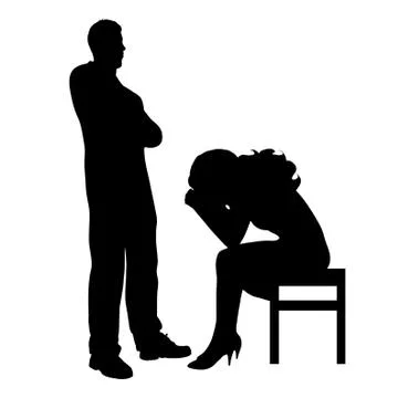 Silhouette of people Stock Illustration