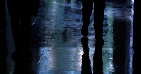 Silhouette of people in the Jail Stock Footage 83769692