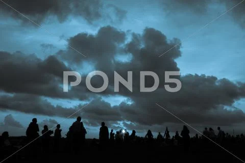 Silhouette of people Stock Photos