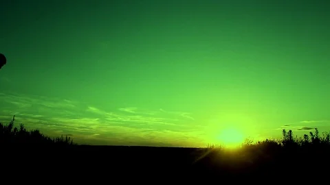 Silhouette of the people with a shoulder bag to see the sun Sky background. Man Stock Footage