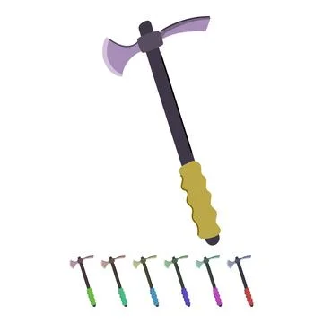 Silhouette pickaxe vector cartoon graphic Stock Illustration