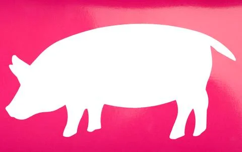 Silhouette of a pig Ilustração Stock