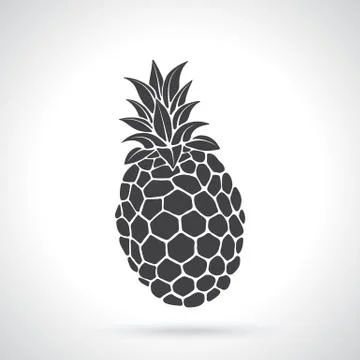 Silhouette pineapple Stock Illustration