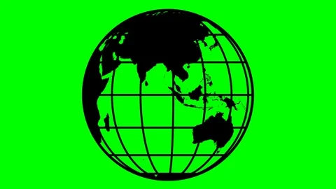 Silhouette of planet earth rotating Video stock 265052961
