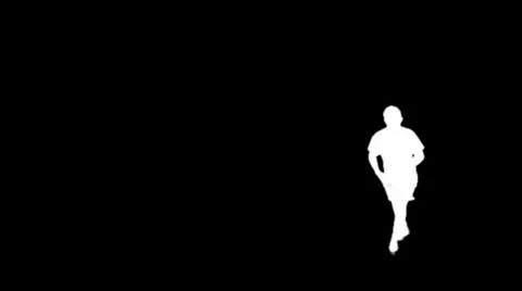 Silhouette - Playing Soccer Stock-Footage 1056783