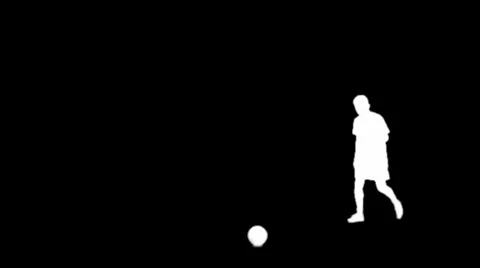 Silhouette - Playing Soccer Stock-Footage 1056787