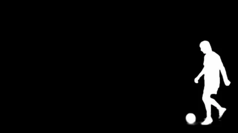 Silhouette - Playing Soccer Stock-Footage 1056791