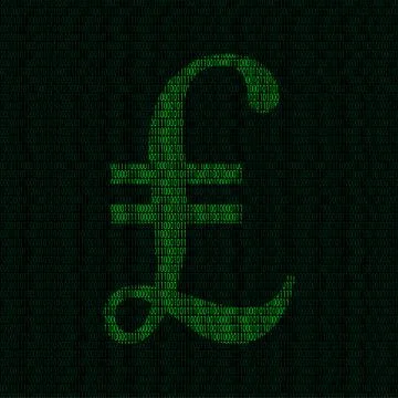 Silhouette of ponds symbol from binary digits Stock-Illustration