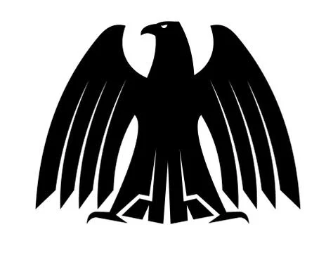 Silhouette of a proud eagle Stockillustratie