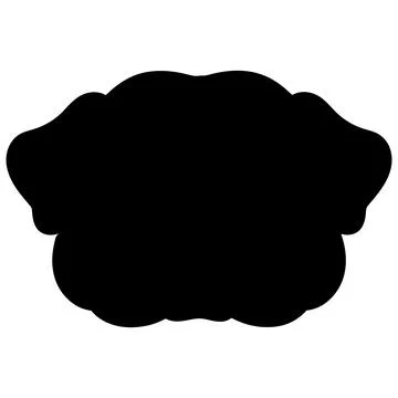 Silhouette of Pug front head Stock Illustration