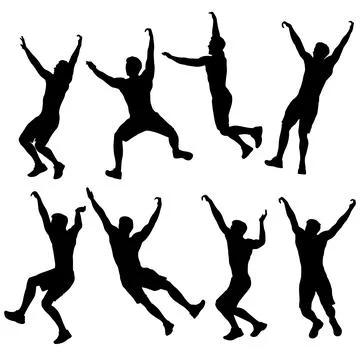 Silhouette of a pull up workout steps on a white background Illustrazione stock