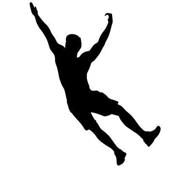 Silhouette of a pull up workout steps on a white background Illustrazione stock