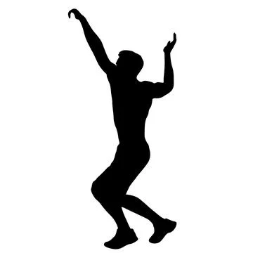 Silhouette of a pull up workout steps on a white background Stock Illustration