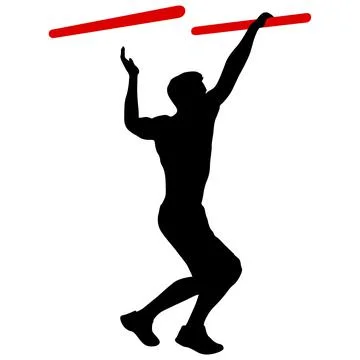 Silhouette of a pull up workout steps on a white background Illustrazione stock