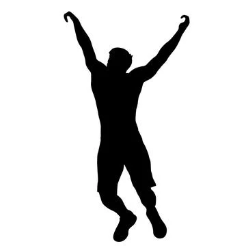 Silhouette of a pull up workout steps on a white background Illustrazione stock