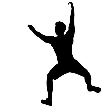 Silhouette of a pull up workout steps on a white background Illustrazione stock