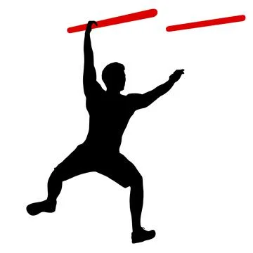 Silhouette of a pull up workout steps on a white background Illustrazione stock