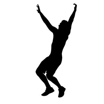 Silhouette of a pull up workout steps on a white background Illustrazione stock