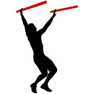 Silhouette of a pull up workout steps on a white background Illustrazione stock