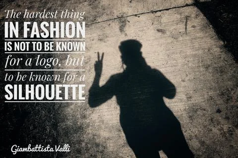 Silhouette Quotes Stock-Fotos