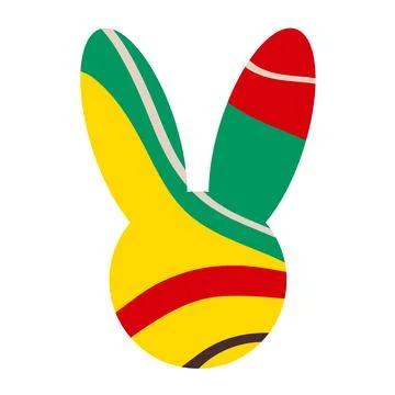 Silhouette of a rabbit head with an abstract pattern Stockillustratie