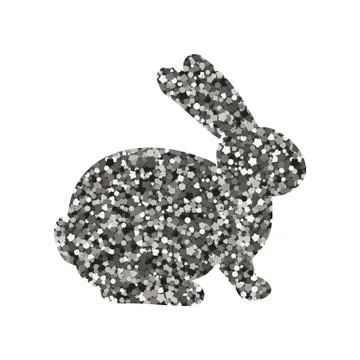 Silhouette of the rabbit. Stock Illustration