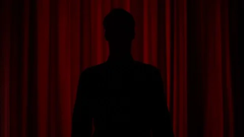 Silhouette with red background Stock-Footage 87201499