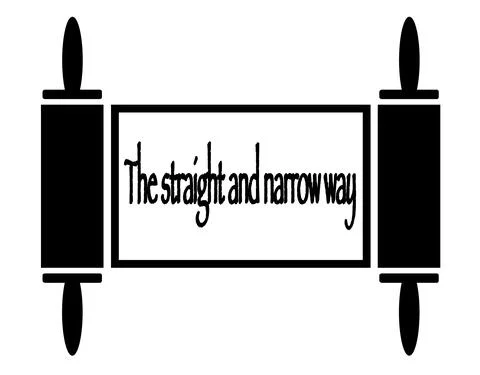 Silhouette Of Religious Scroll With Saying Illustrazione stock