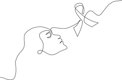 Silhouette with ribbon Vector Stock Illustration