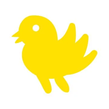 Silhouette Of Ringing Spring Sparrow Bird Icon Stock Illustration