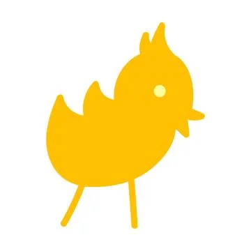Silhouette Of Ringing Spring Sparrow Bird Icon Stock Illustration