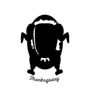 Silhouette of a roast turkey Ilustración de archivo