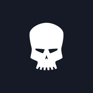 Silhouette Robot Skull Stock-Illustration